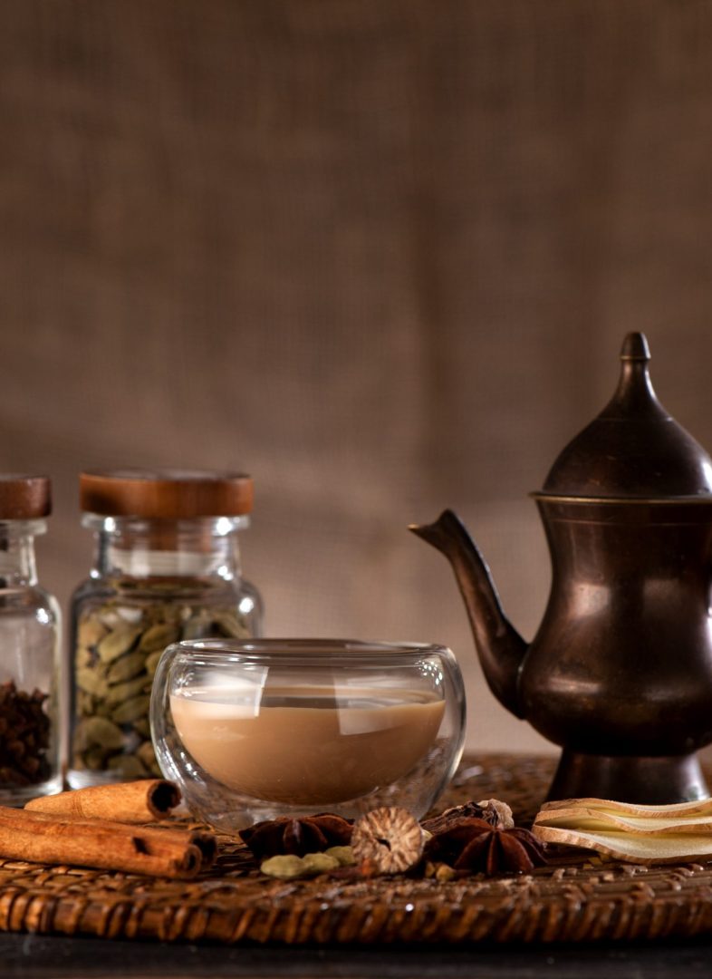 masala chai. Indian tea with spices